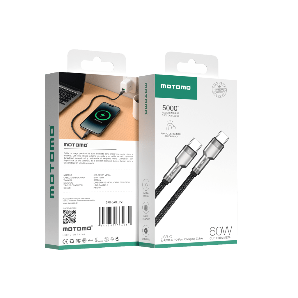Cable PD-Max 1000mm 60W Cubierta Metal4