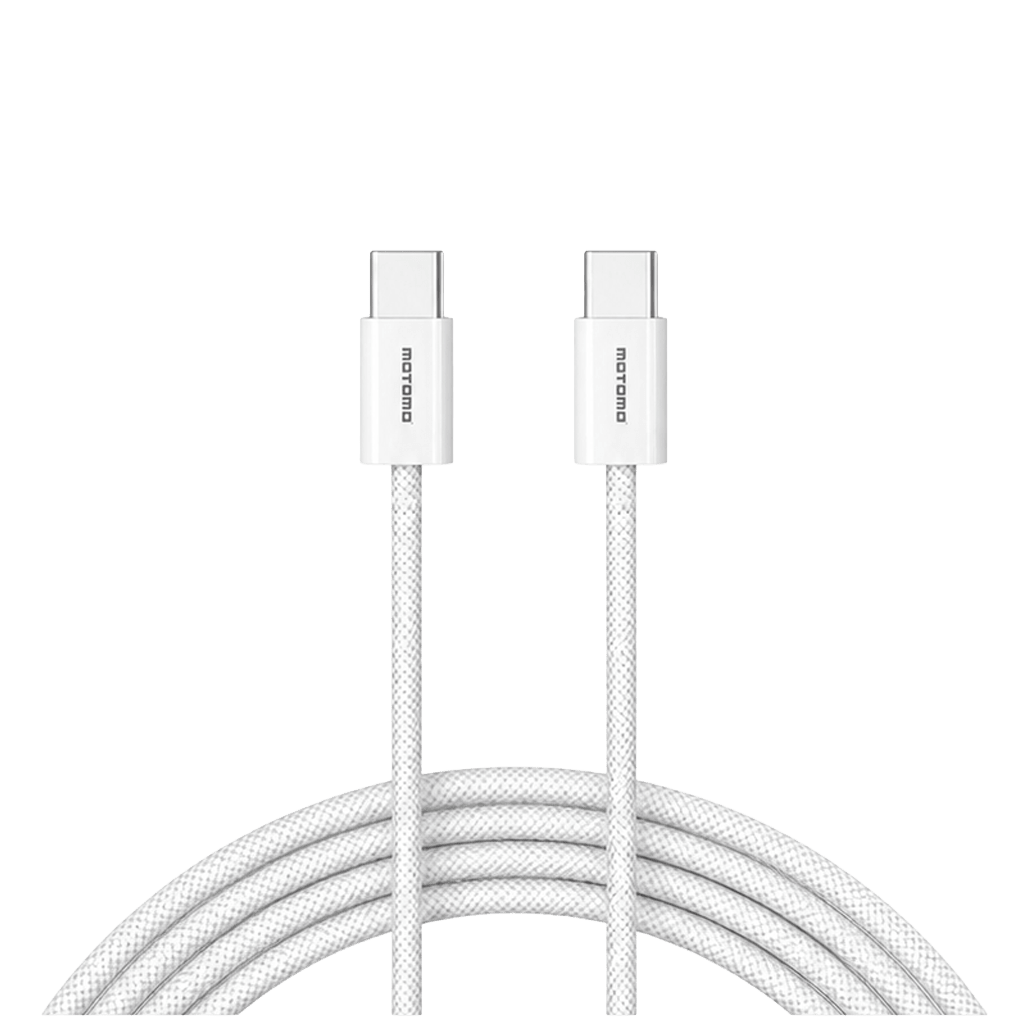 Cable PD-Max 60W Tipo C a Tipo C Trenzado Blanco1
