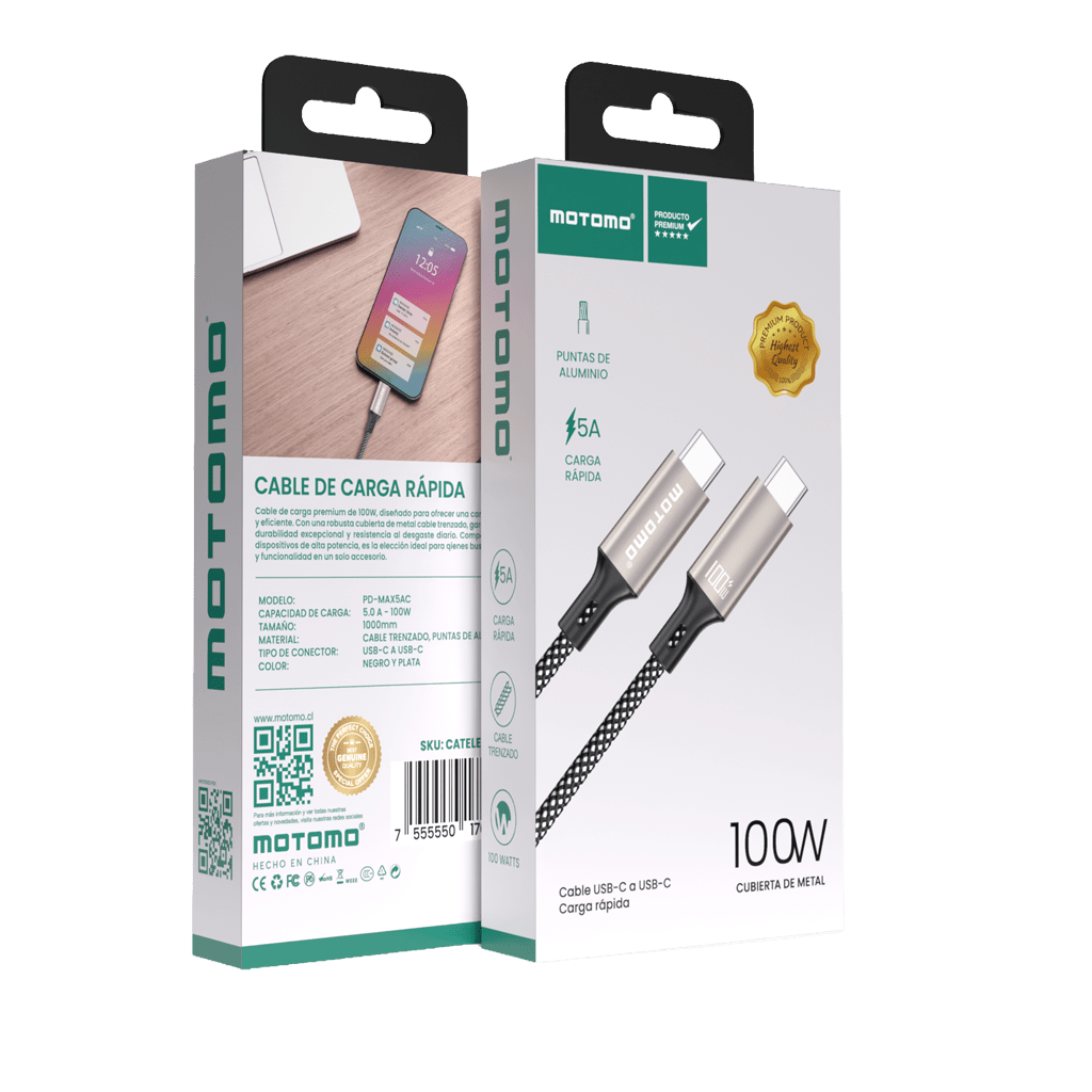 Cable Motomo PD-Max USB-C a USB-C 100W4