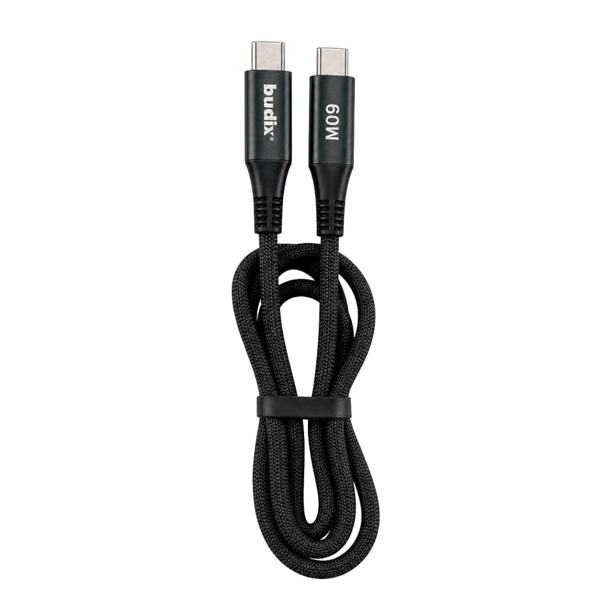 Cable Budix Energy Metal USB-C A USB-C 60w 3a Trenzado 1M3