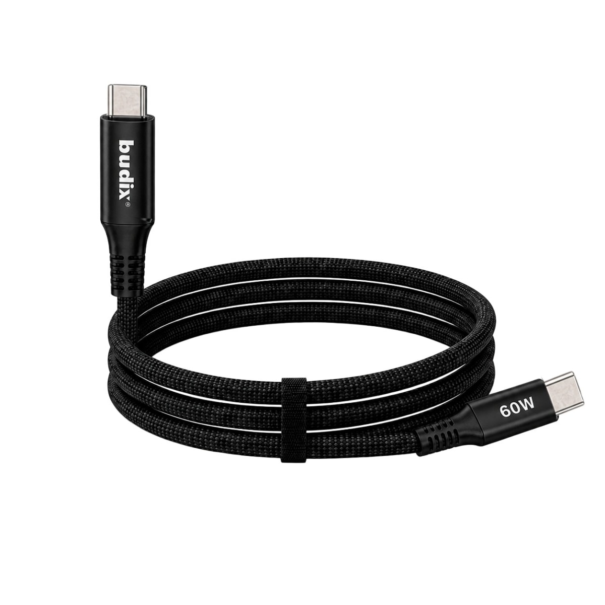 Cable Budix Energy Metal USB-C A USB-C 60w 3a Trenzado 1M2