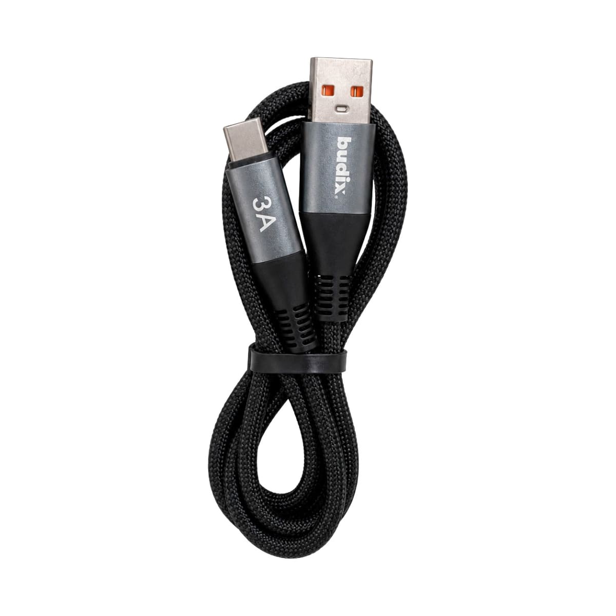 Cable Budix Energy Metal USB-A A USB-C 3.0a Trenzado 1M3