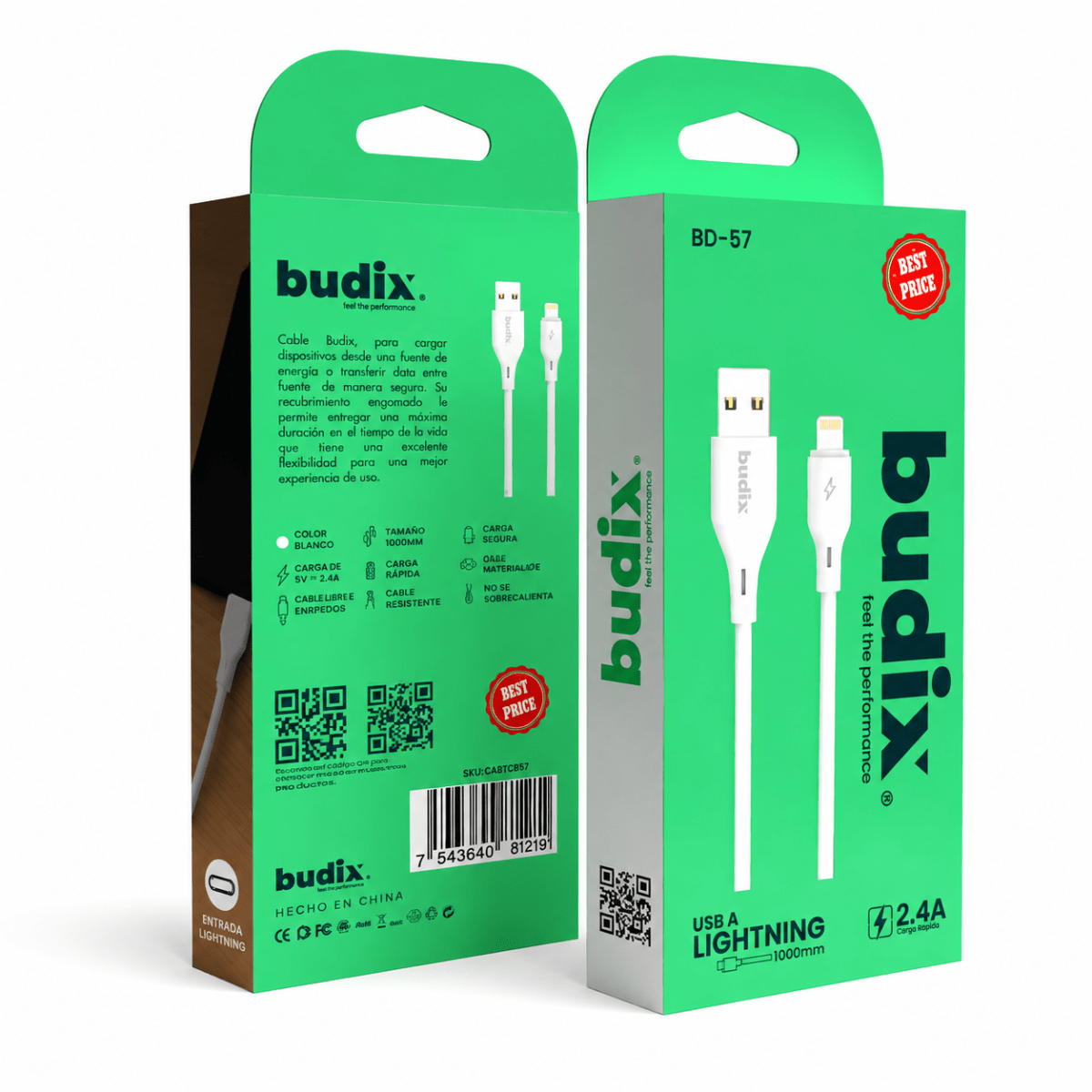 Cable Budix BD-57 USB-A a Lightning5