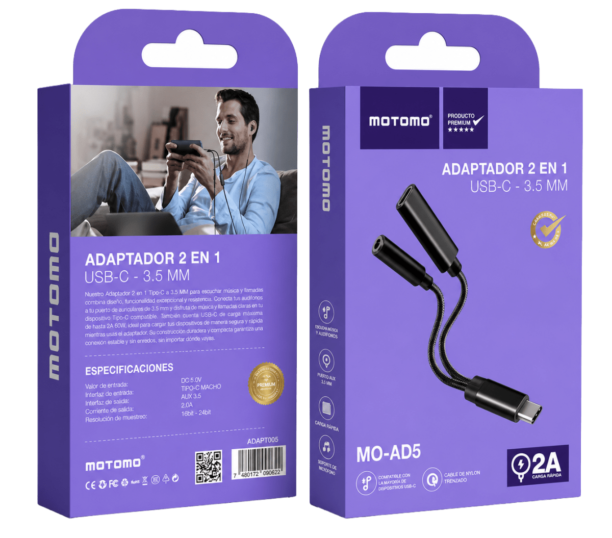 Adaptador 2 en 1 USB-C / 3.5mm4