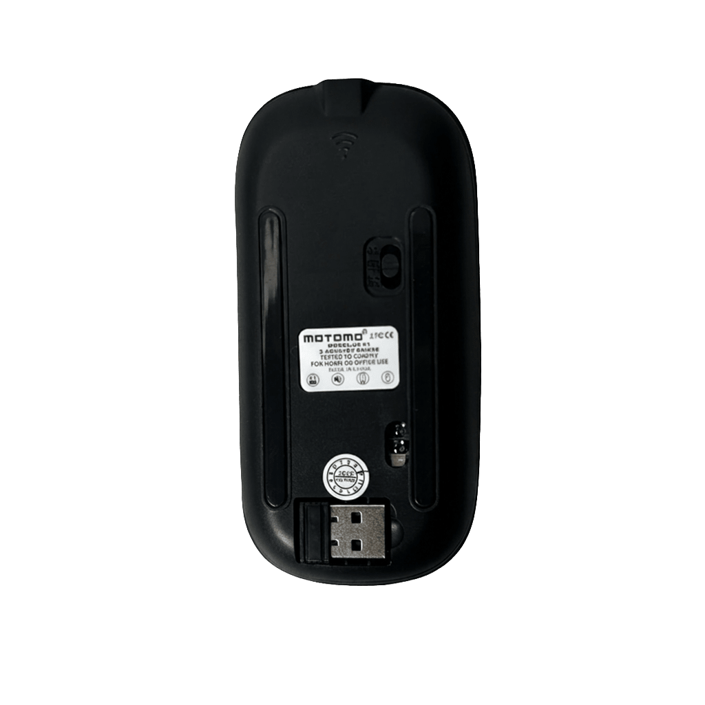 Mouse Inalámbrico Recargable RGB 1600DPI 2.4G Negro3