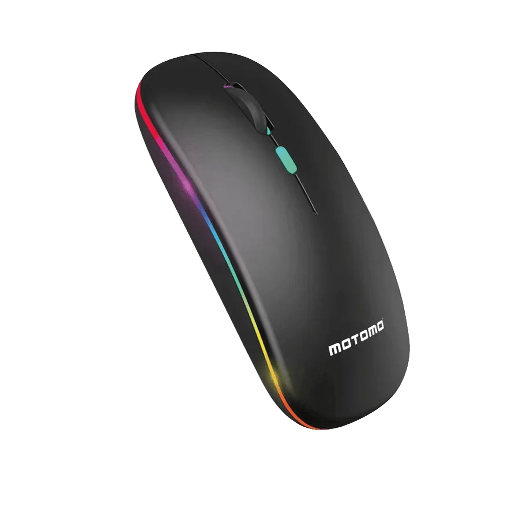 Mouse Inalámbrico Recargable RGB 1600DPI 2.4G Negro1