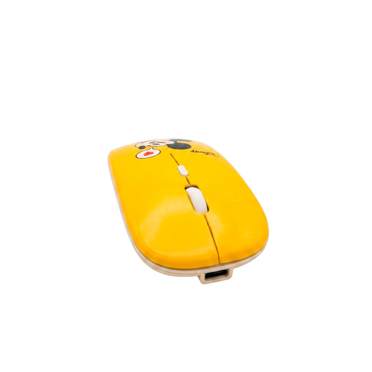 Mouse Inalámbrico Mickey Amarillo Recargable Bluetooth3