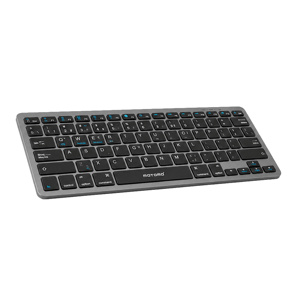 Kit Teclado y Mouse Inalámbrico MO-B040 Bluetooth Gris2