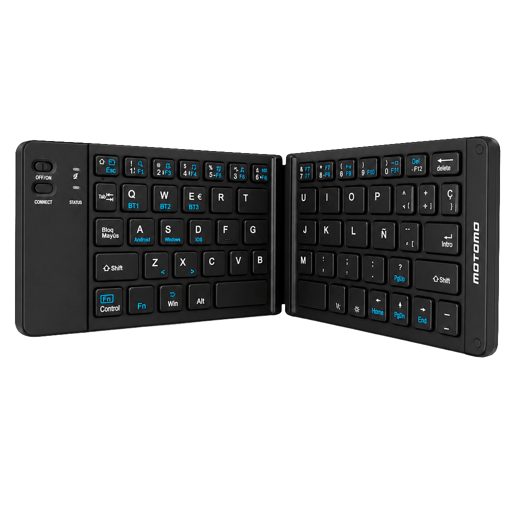 Teclado Inalámbrico Plegable Español Negro MO-01 Motomo2