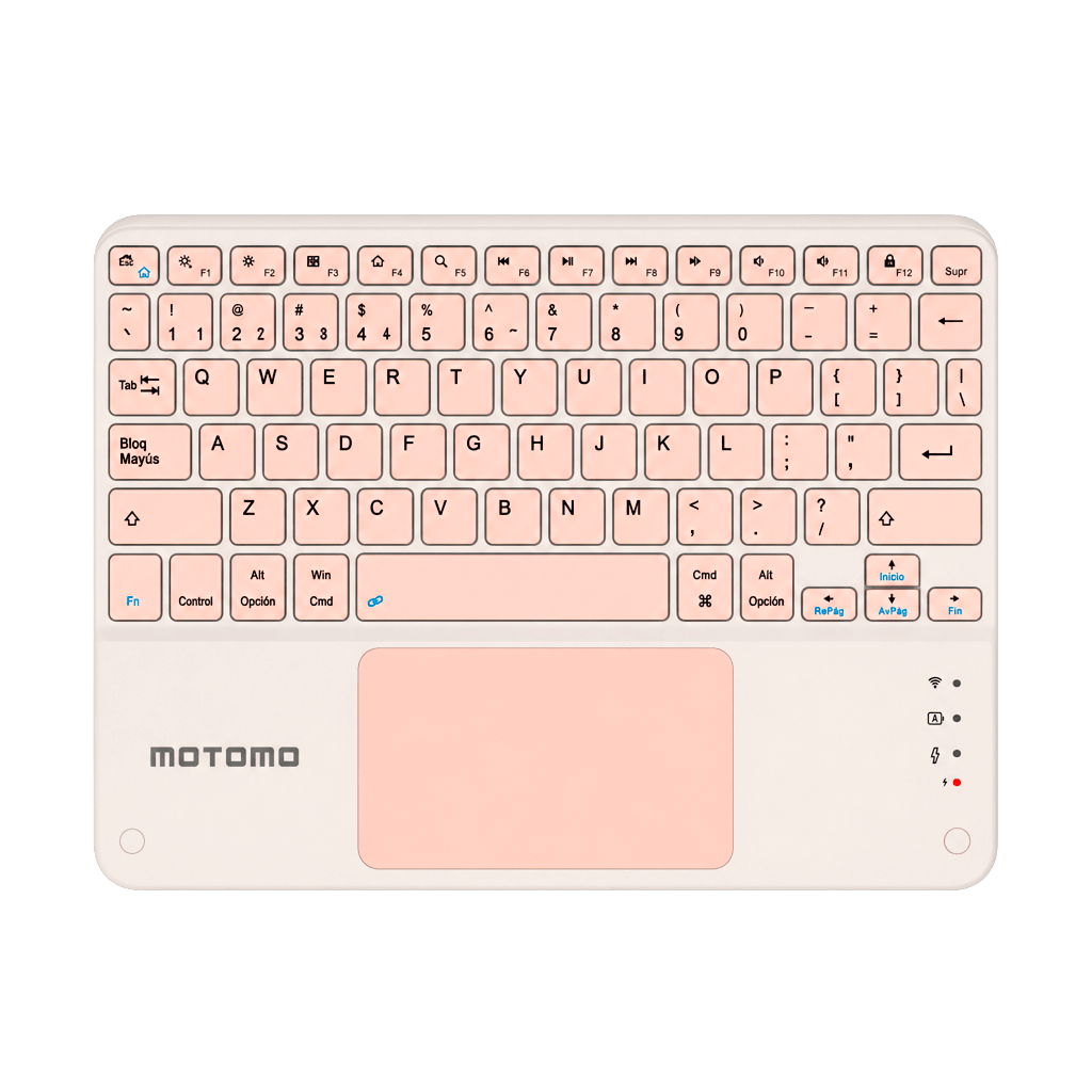 Teclado Inalámbrico Bluetooth Español Rosa BD-136A Motomo1