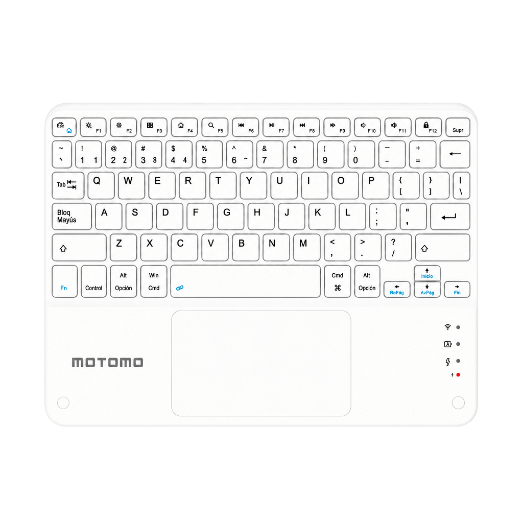 Teclado Inalámbrico Bluetooth Español Blanco BD-136A Motomo1
