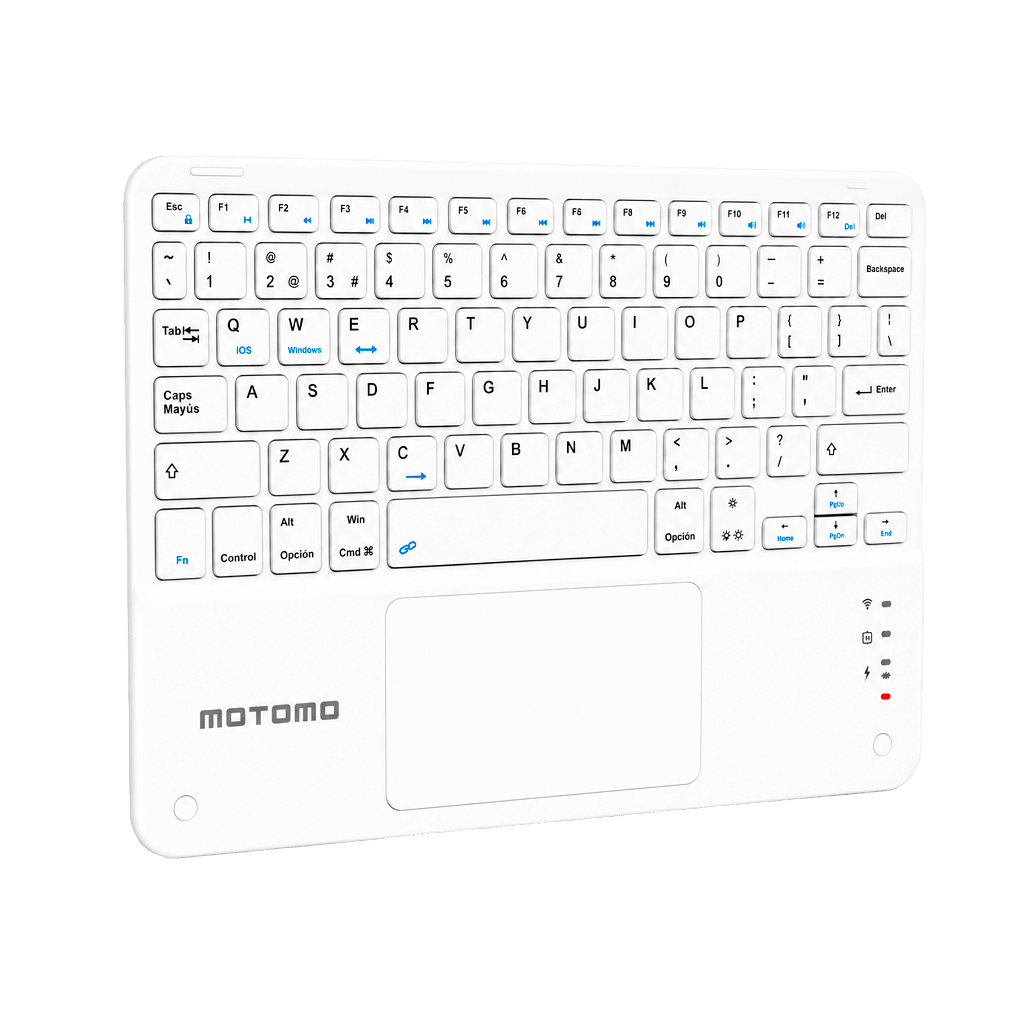 Teclado Inalámbrico Bluetooth Español Blanco BD-136A Motomo2