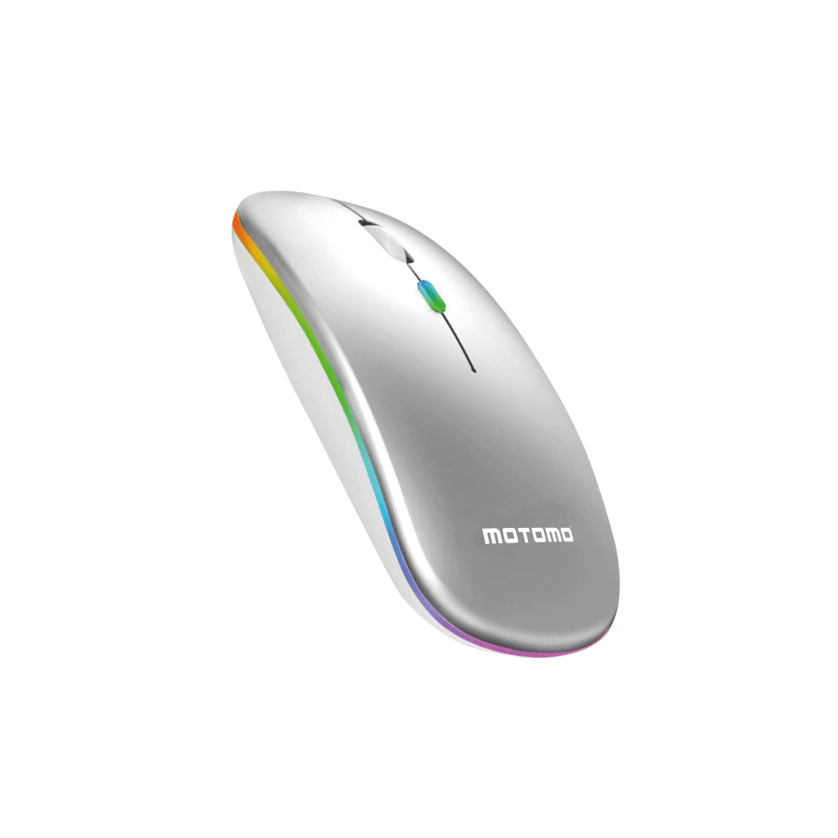 Mouse Inalámbrico Recargable RGB 1600DPI 2.4G Plata1