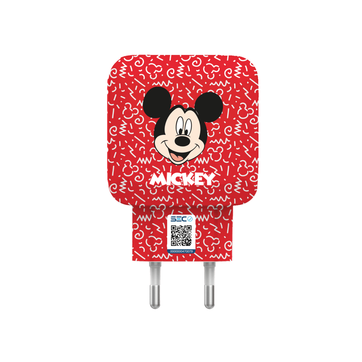 Cargador de Pared Disney Mickey Rojo Lightning1