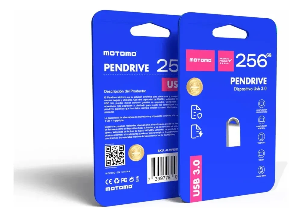 Pendrive 256gb Usb 2.0 Motomo2