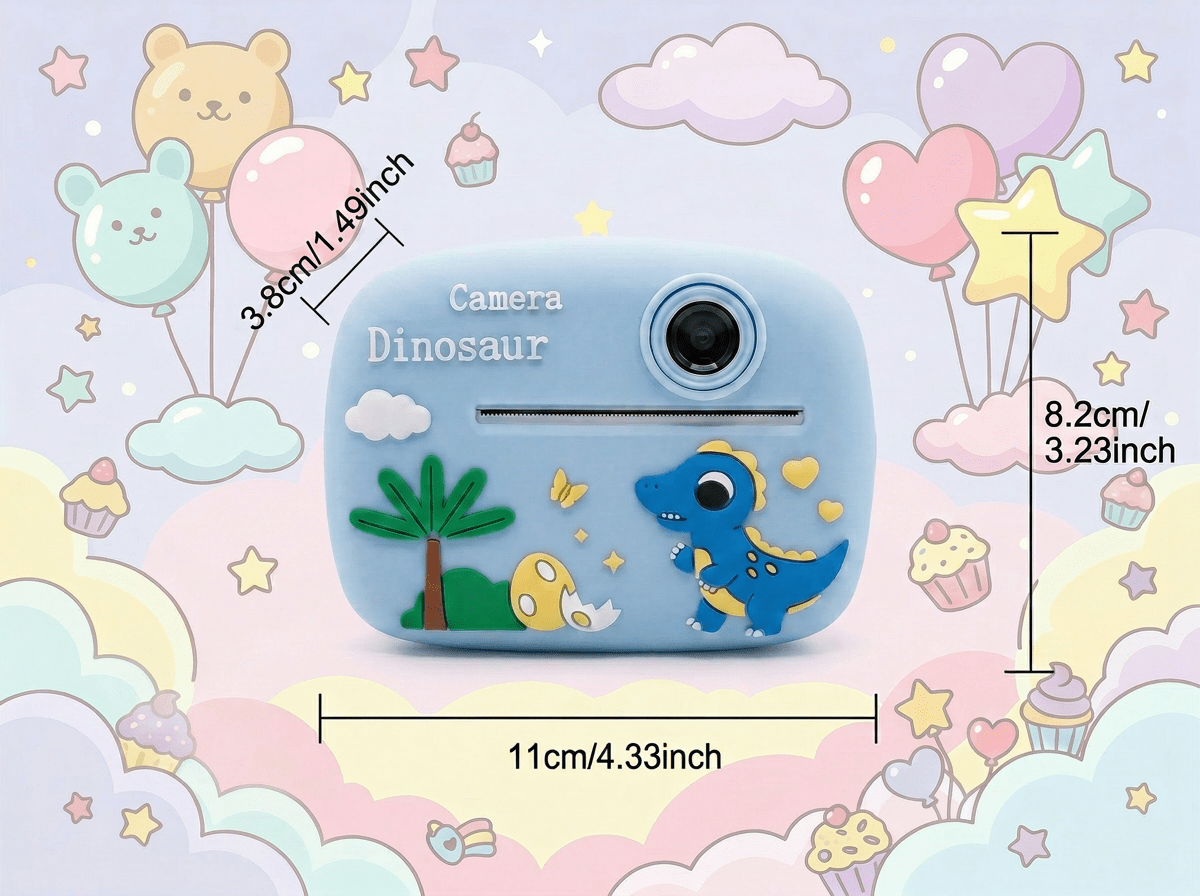Cámara Instantánea Infantil Full Hd Dinosaurio Niño6