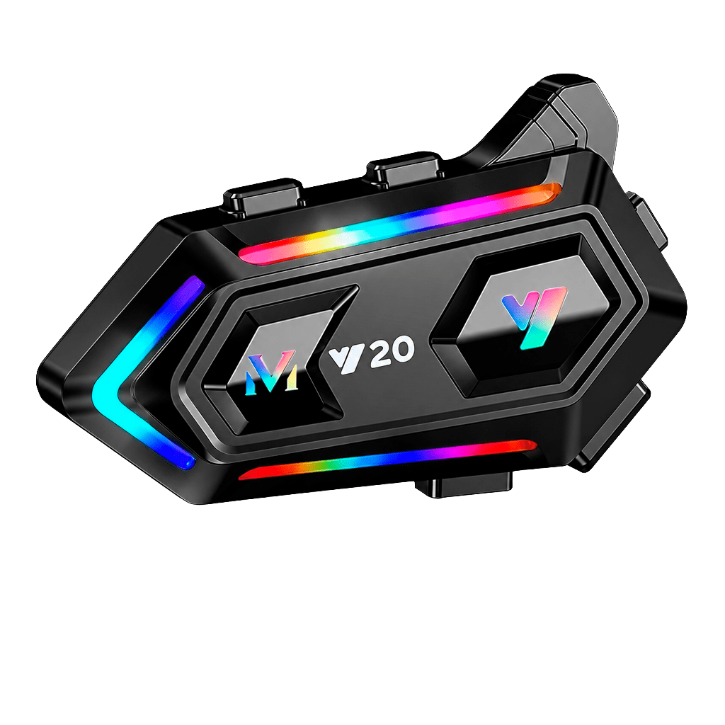 Intercomunicador Bluetooth Y20 Max Casco Moto LED RGB1