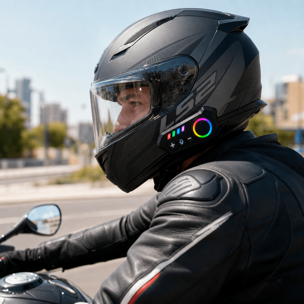 Intercomunicador Bluetooth K06A Casco Moto LED RGB 4.04