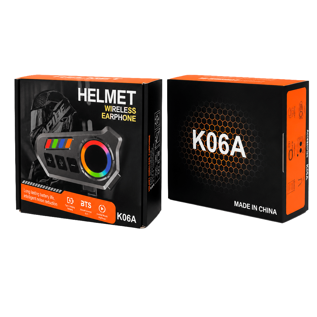 Intercomunicador Bluetooth K06A Casco Moto LED RGB 4.05