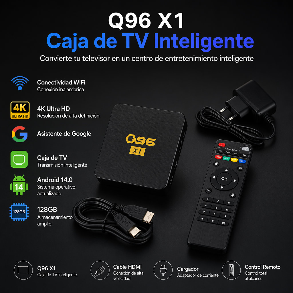Smart TV Box Q96 Ultra HD 4K3