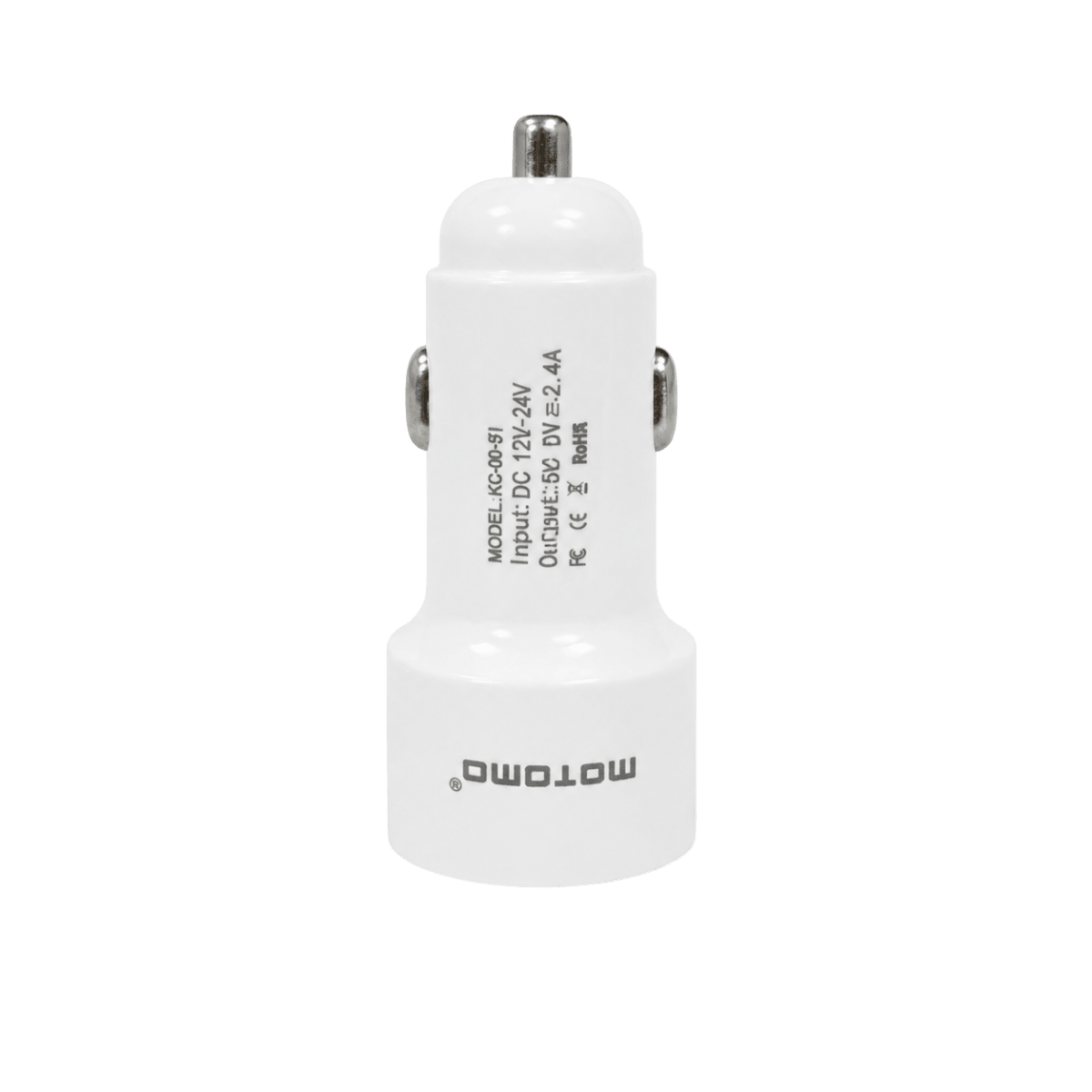 Cargador de Auto MO-CAR21 Doble USB 2.4A 12V-24V1