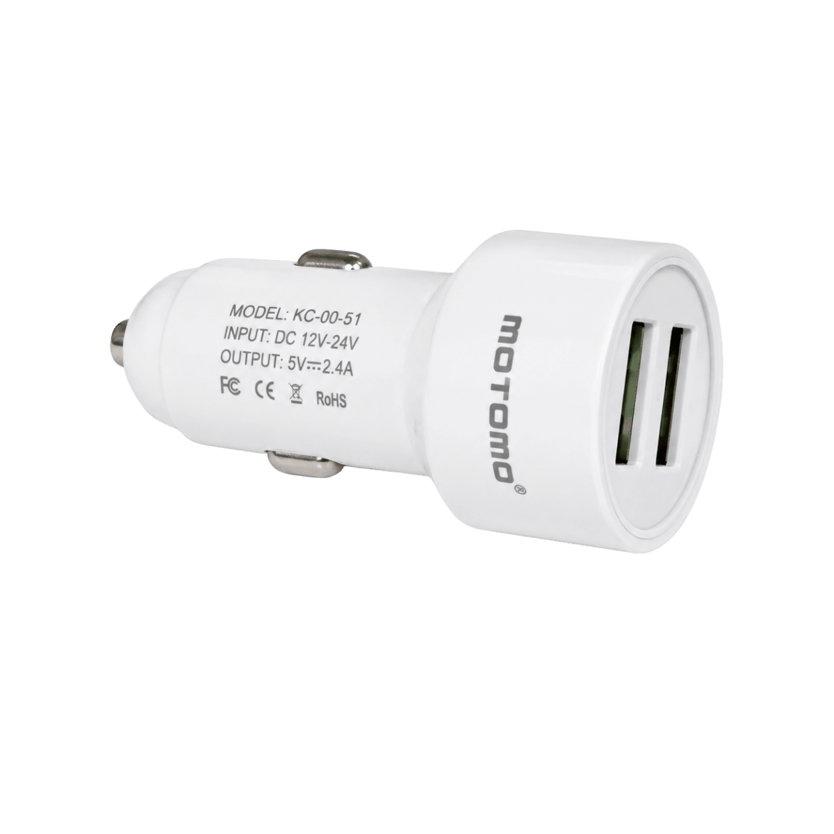 Cargador de Auto MO-CAR21 Doble USB 2.4A 12V-24V2