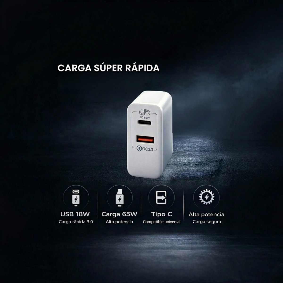 Cargador de Pared PD006 65W Tipo C4