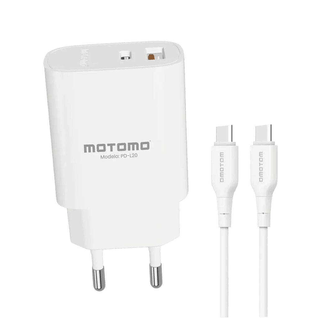 Cargador de Pared PD-L20 20W Dual Cable Tipo C1