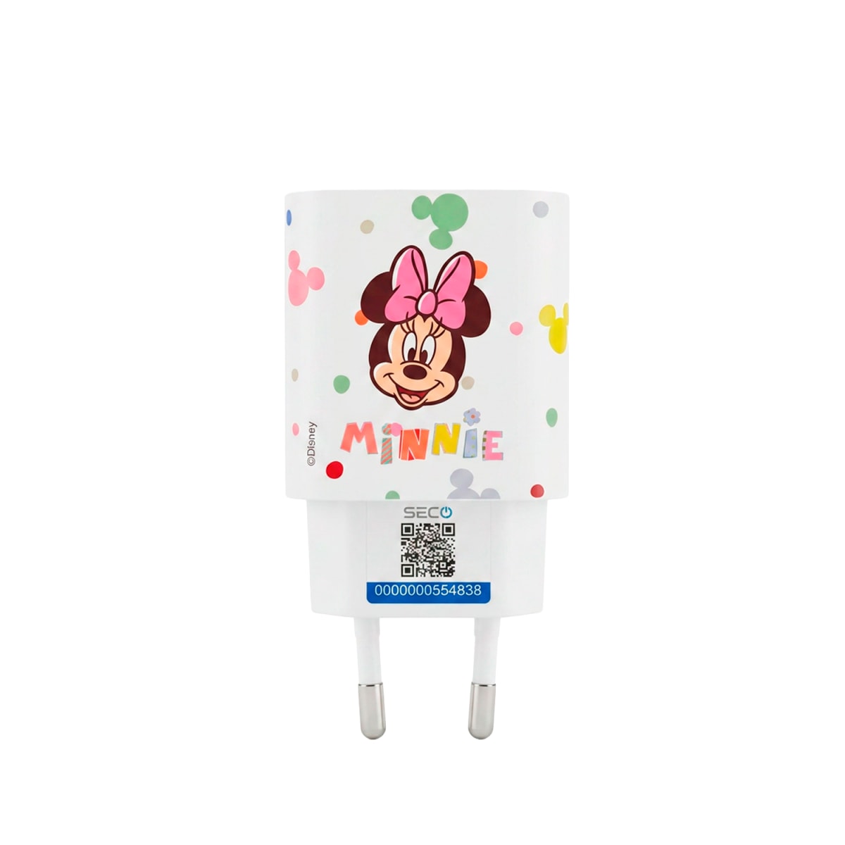 Cargador Rapido SEC Disney Minnie Blanco 20W Con Cable Tipo C1