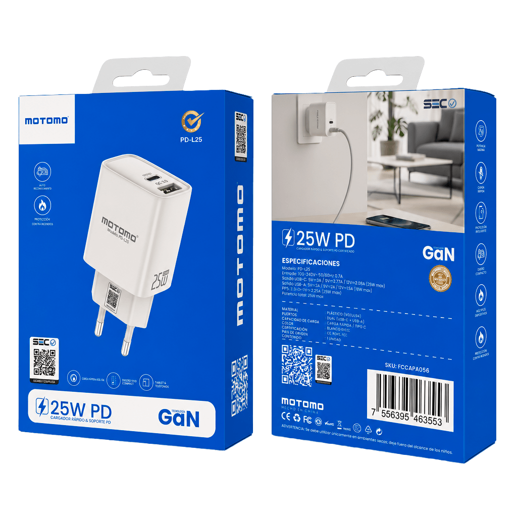 Cargador Rápido Certificado 25W PD 3.0 sin cable6