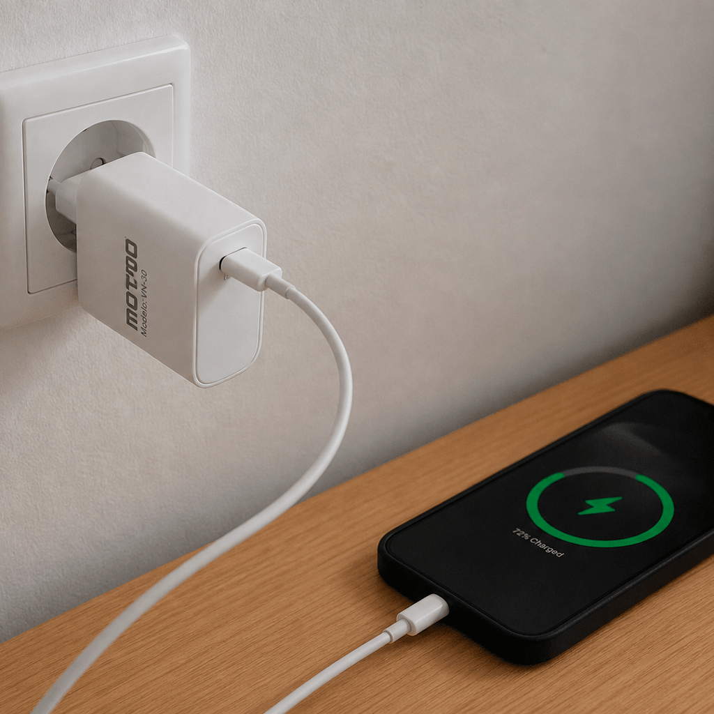 Cargador Rápido GaN SEC 30W USB-C PD YN-30 Blanco5