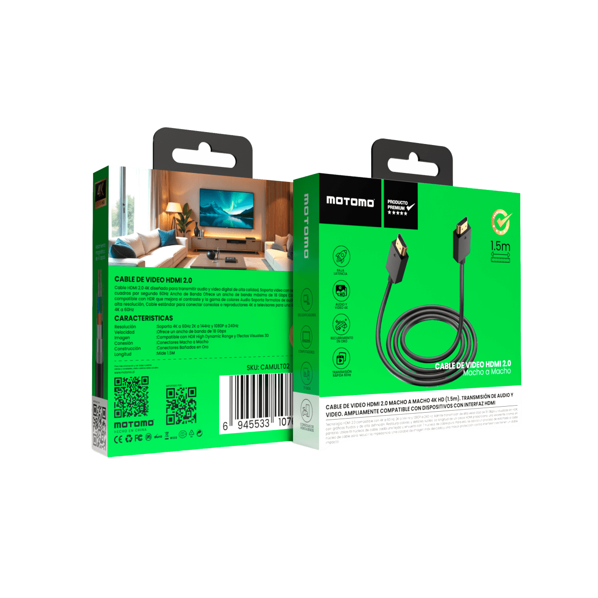 Cable Hdmi 1,5 mts Motomo5