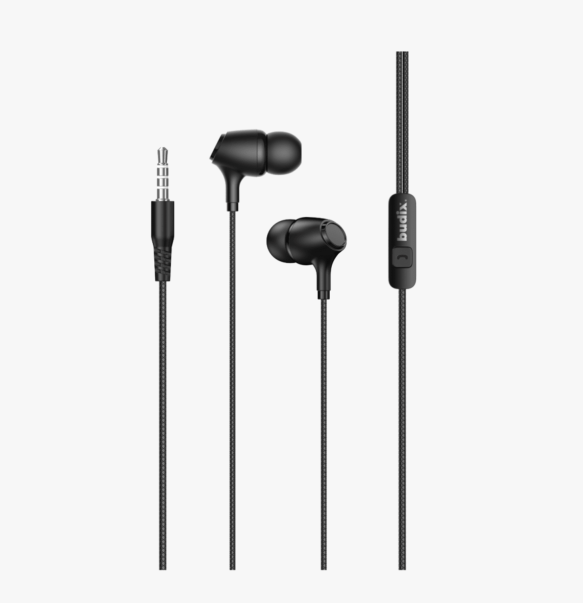 Auriculares 3.5mm Budix Carry On Plug Negro1