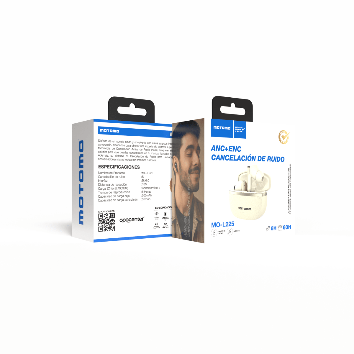 Audífonos In-ear Motomo MO-L225 ANC Blanco Bluetooth7