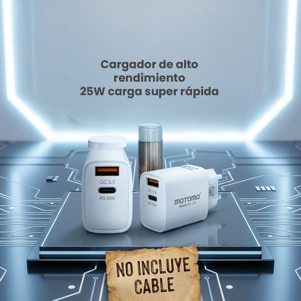 Cargador Rápido Certificado 25W PD 3.0 sin cable4