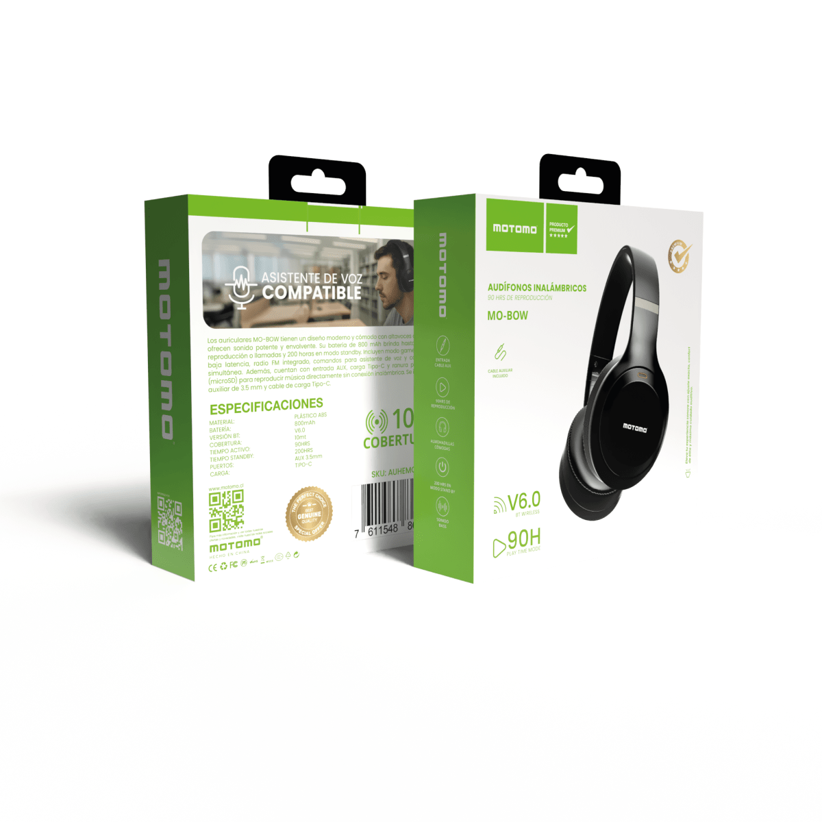 Audífono Bluetooth Inalámbrico MO-BOW2