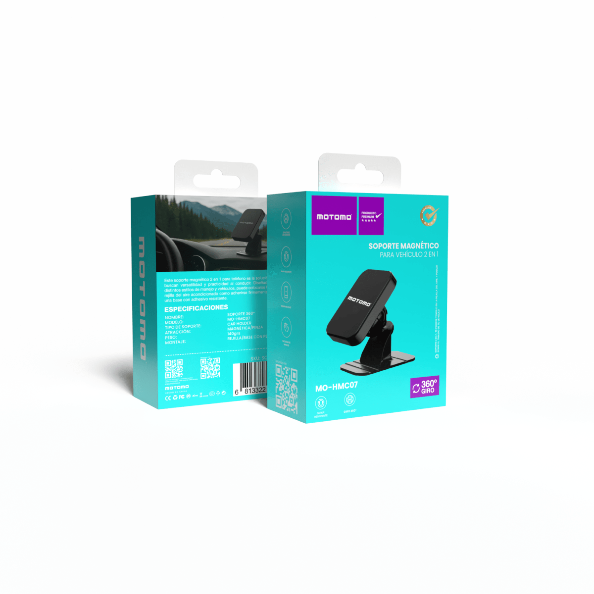 Soporte De Teléfono Para Auto Motomo Magnético 2 En 1 HM-C076
