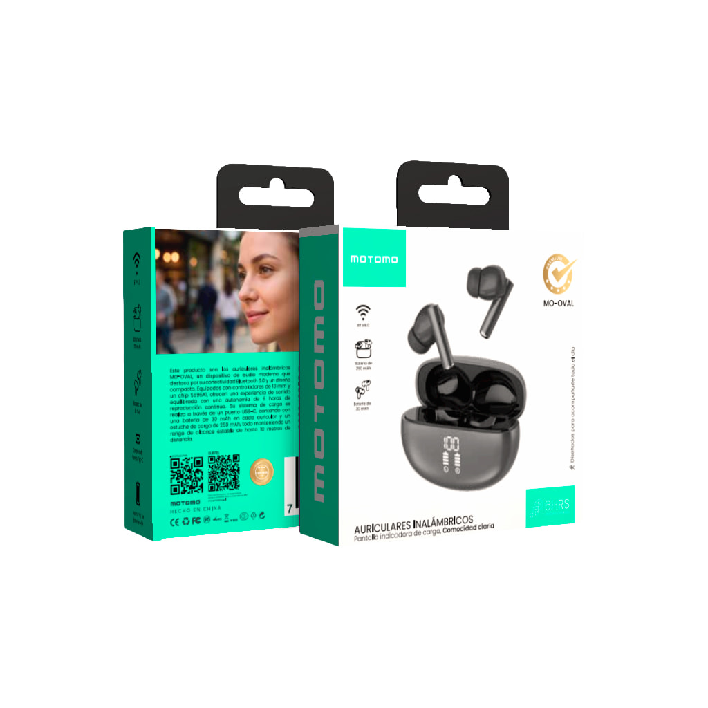 Earpods Inalámbricos MO-OVAL Negro6