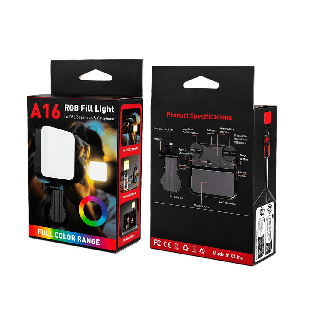 Mini Panel Luz LED RGB A16 Recargable6
