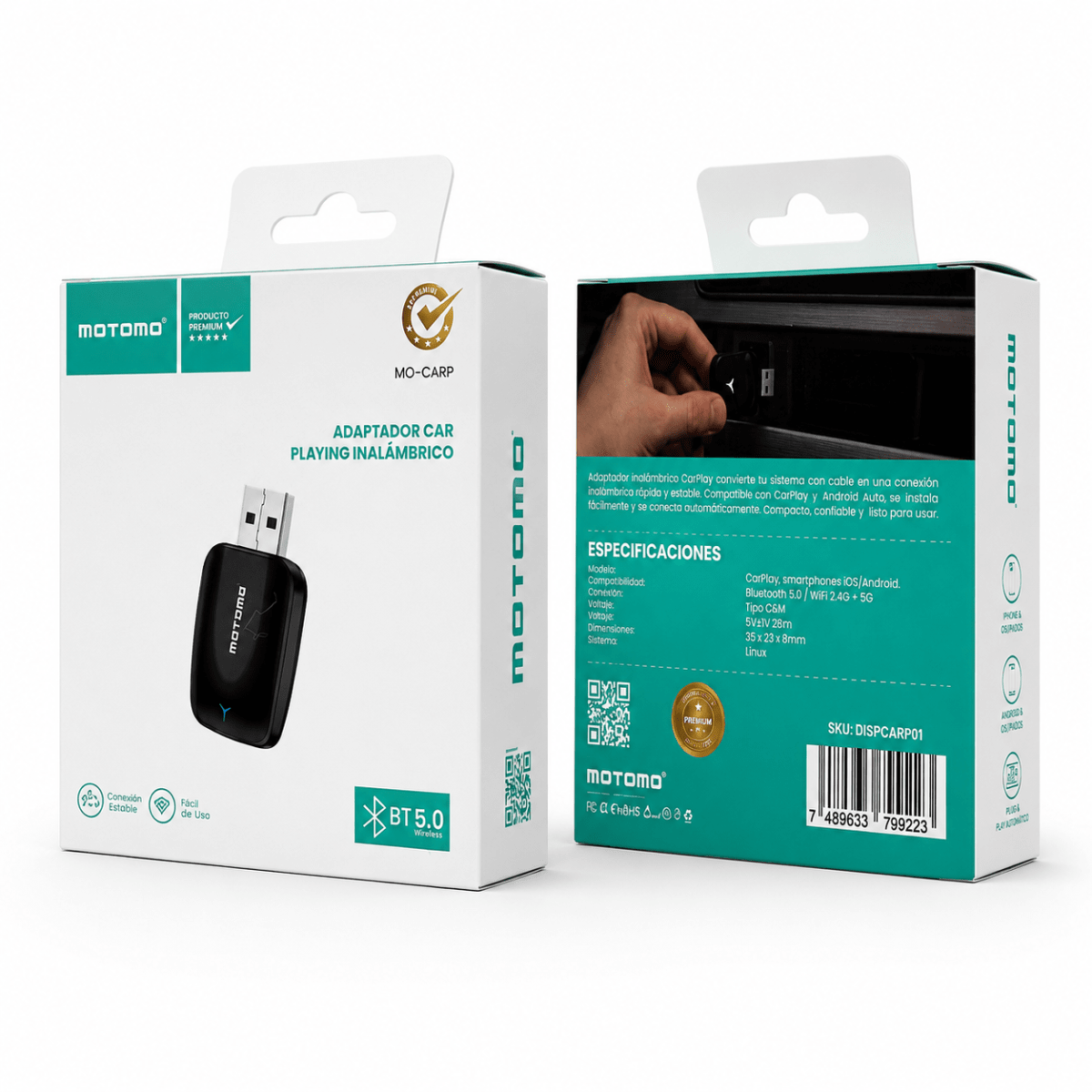 Adaptador CarPlay Inalámbrico Motomo4