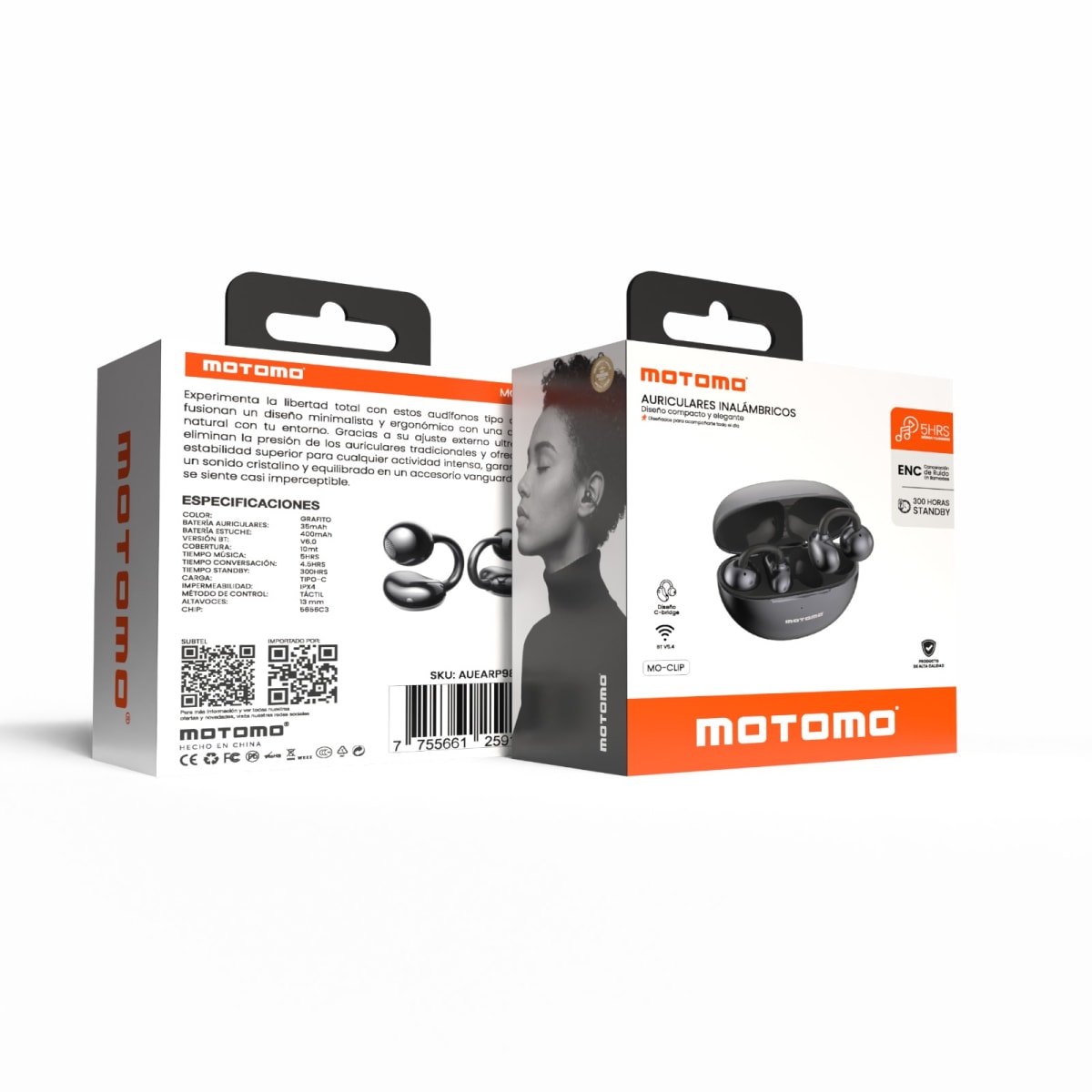 Audifonos inalambricos Tipo Clip  MO-CLIP TWS Tipo Hook6