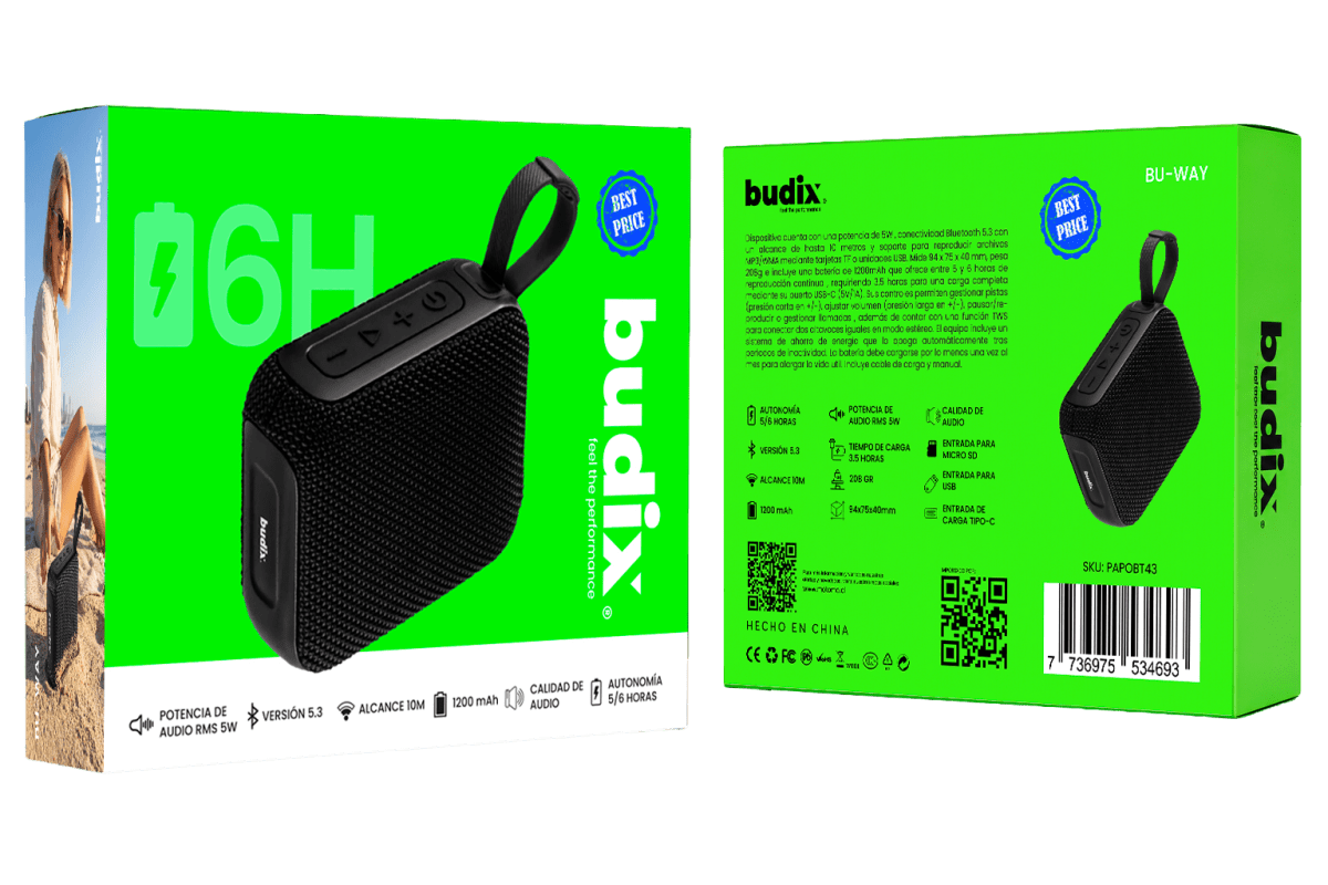 Parlante Portátil Budix BU-WAY BT6