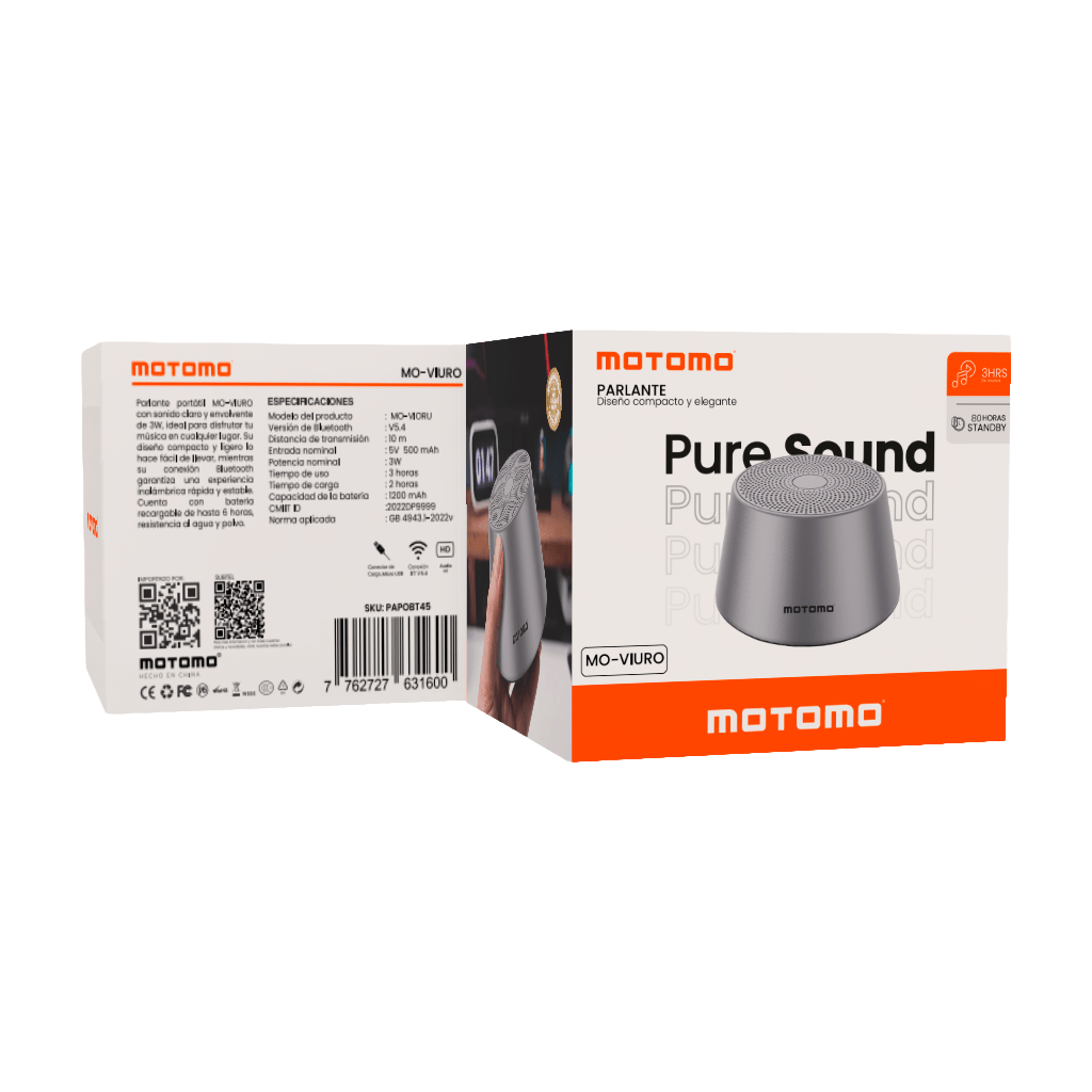 Parlante Bluetooth Portátil MO-VIURO 3W BT 5.4 Sonido HD7