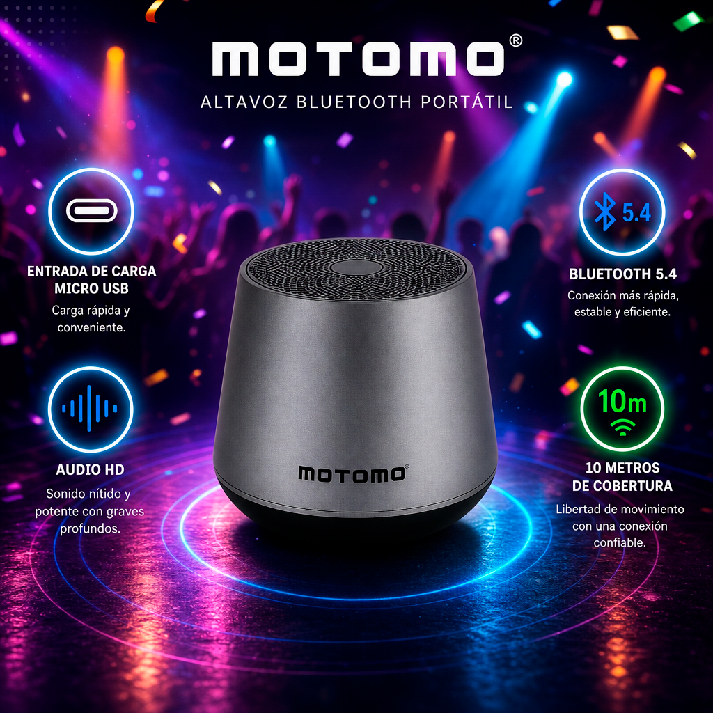 Parlante Bluetooth Portátil MO-VIURO 3W BT 5.4 Sonido HD6