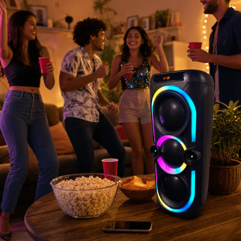Parlante Bluetooth Karaoke Microfono RGB ABS-43025