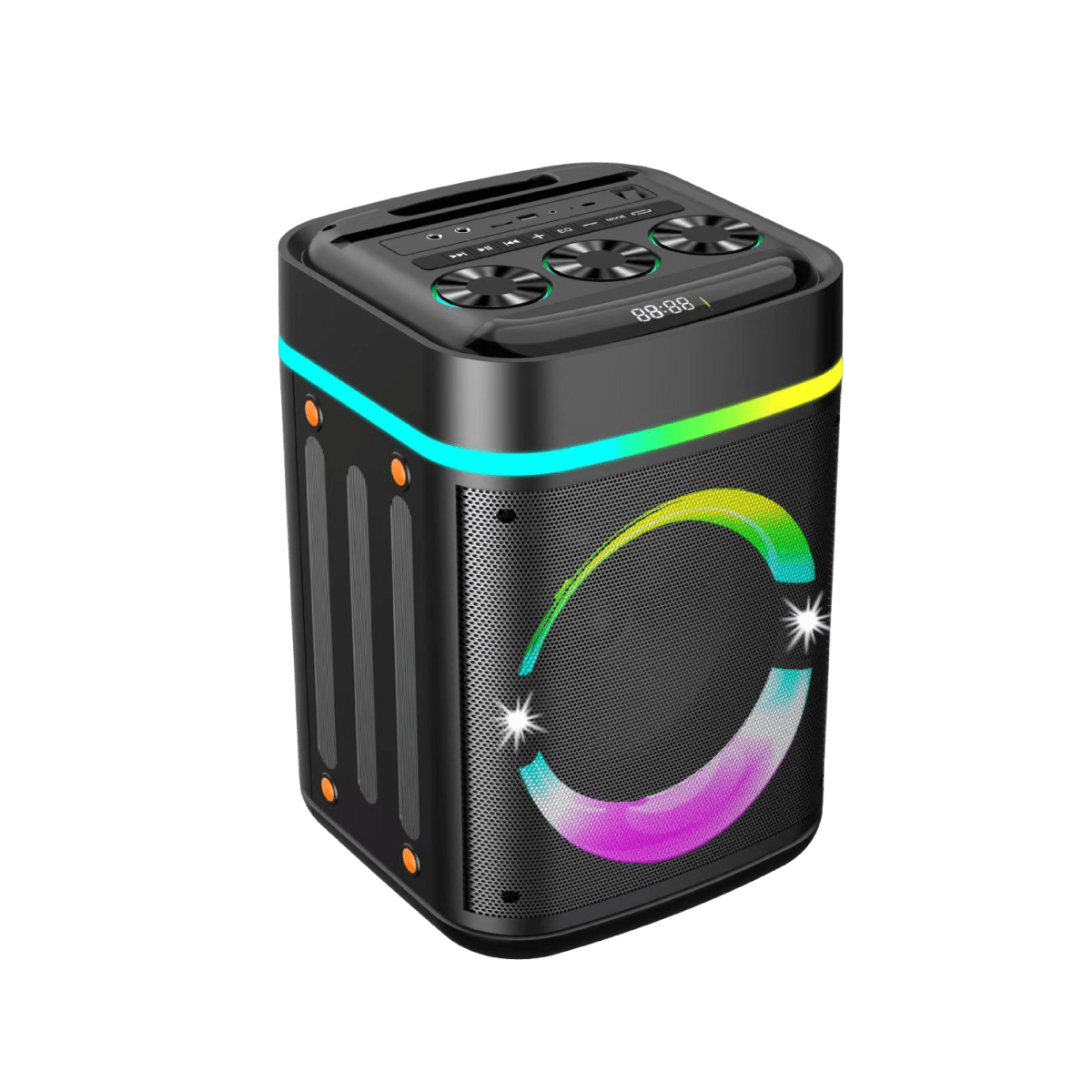 Parlante Bluetooth Karaoke ABS-8107 RGB con Microfono1