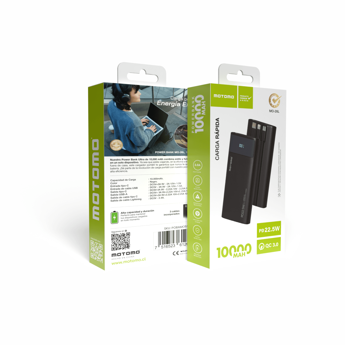 Powerbank Motomo MO-26L 10.000 mAh7