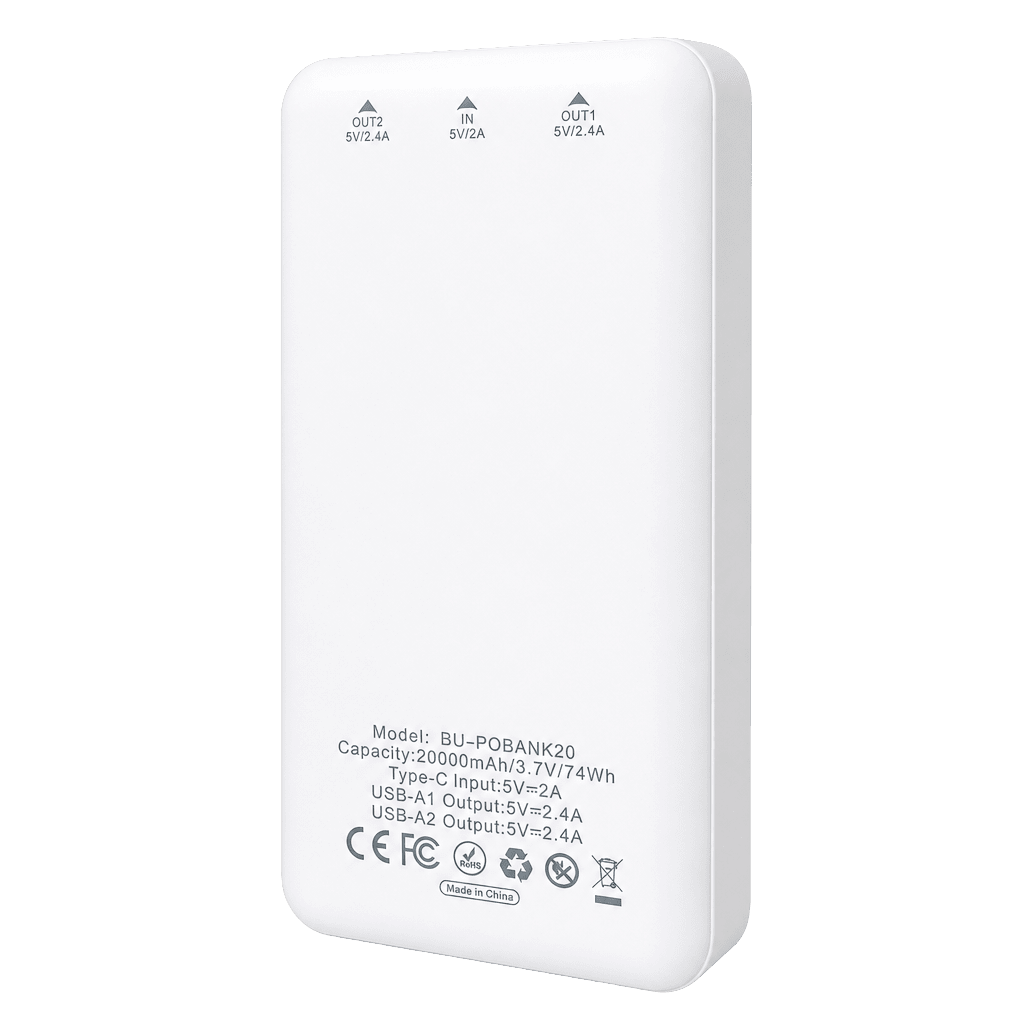 Powerbank 20.000 Mah Carga Rápida Dual Usb 2.4a Motomo2