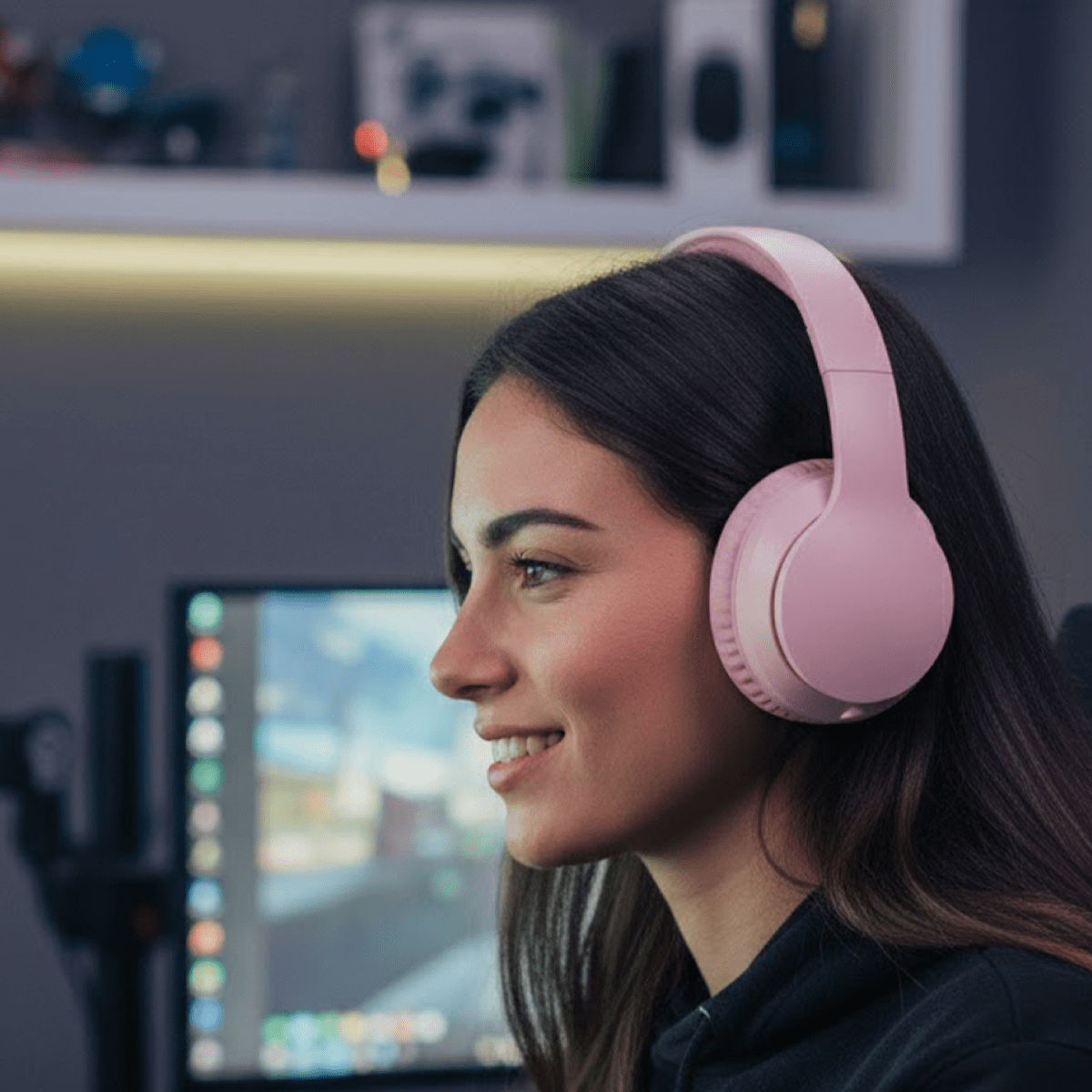 Audífono Bluetooth Inalámbrico Motomo MO-SONOR Rosa HI-FI5