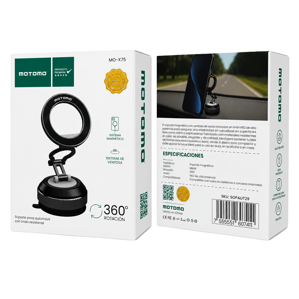 Soporte Magnético para Auto con Ventosa e Imán N52 360°6